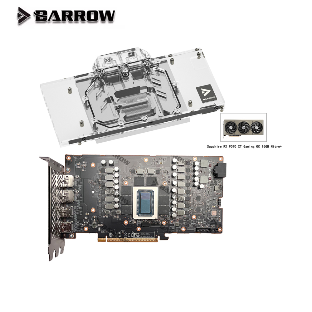 Rx 9070 16Gb - Barrow GPU bloque de agua para