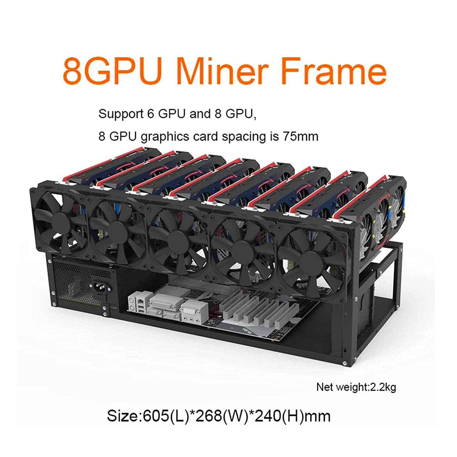 Gpu Mining Rig Frame 8 Gpu - Soporte de Tarjeta Gráfica de Marco