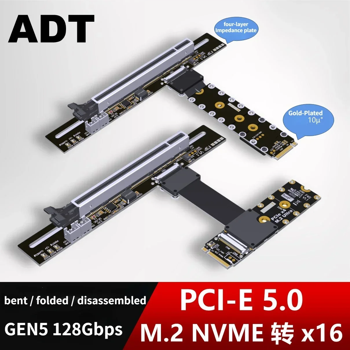 Pcie 5.0 Gpu Riser Cable - Cable de extensión ADT-Link PCIe 5.0