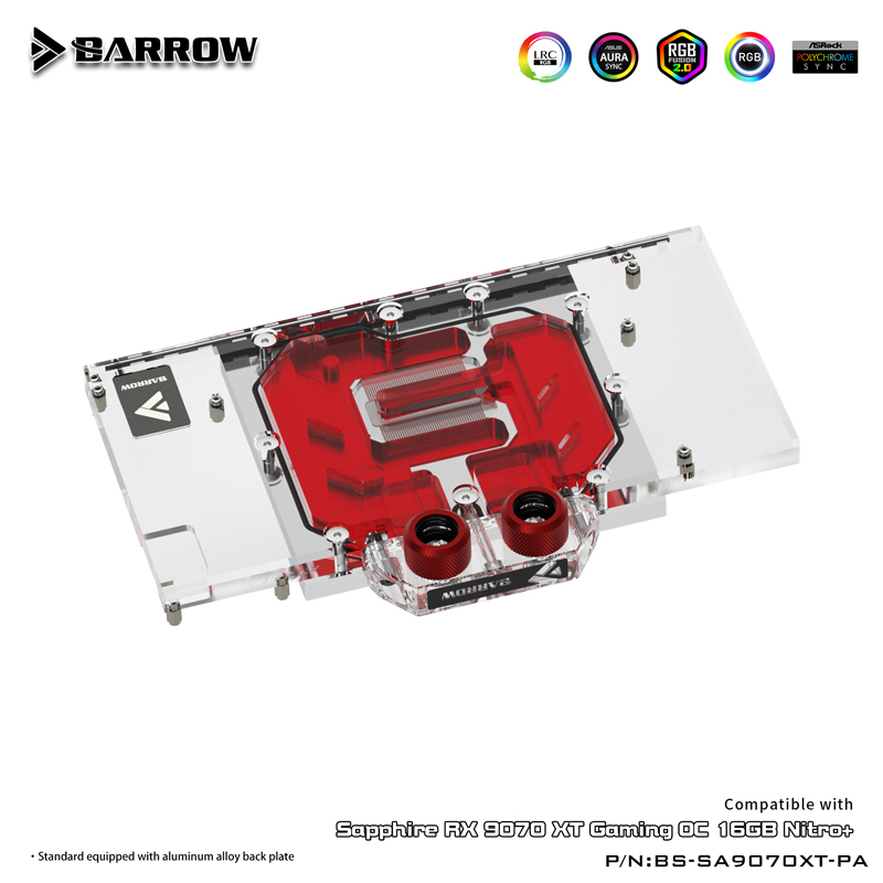 Rx 9070 16Gb - Bloque de agua GPU para SAPPHIRE