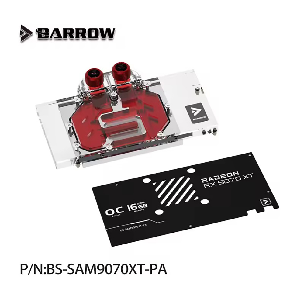 Bloque de agua para GPU Barrow - Rx 9070 Xt reseña y precio