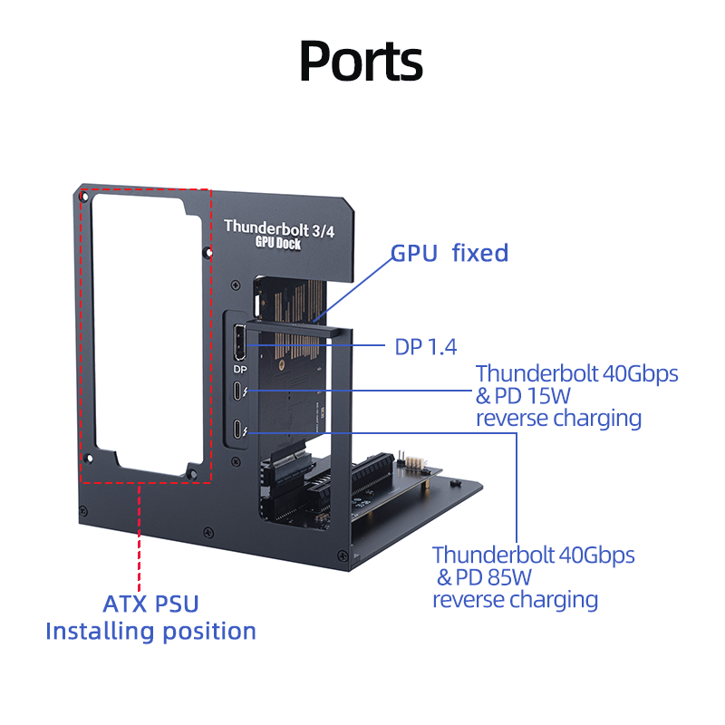 eGPU Thunderbolt 4/3 TB3/TB4 a - Gpu External Dock Egpu Thunderbolt 4 reseña y precio