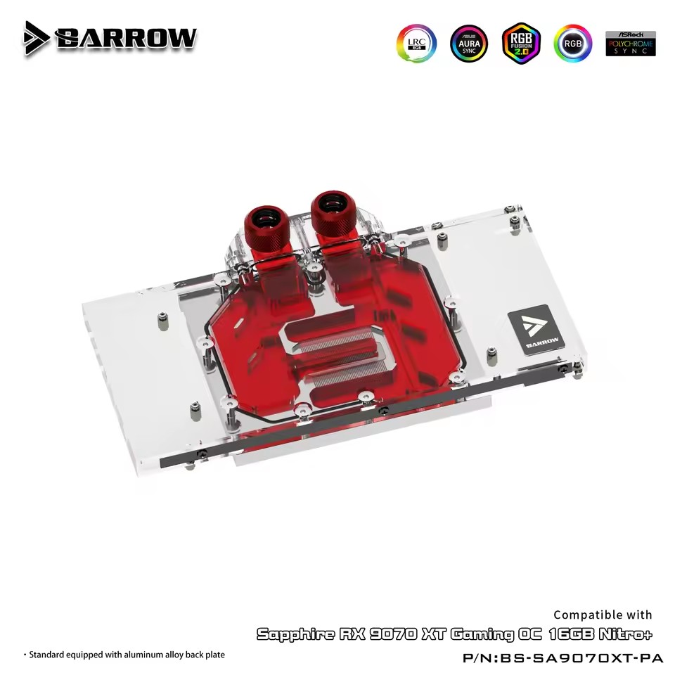 Barrow GPU bloque de agua para - Rx 9070 16Gb reseña y precio