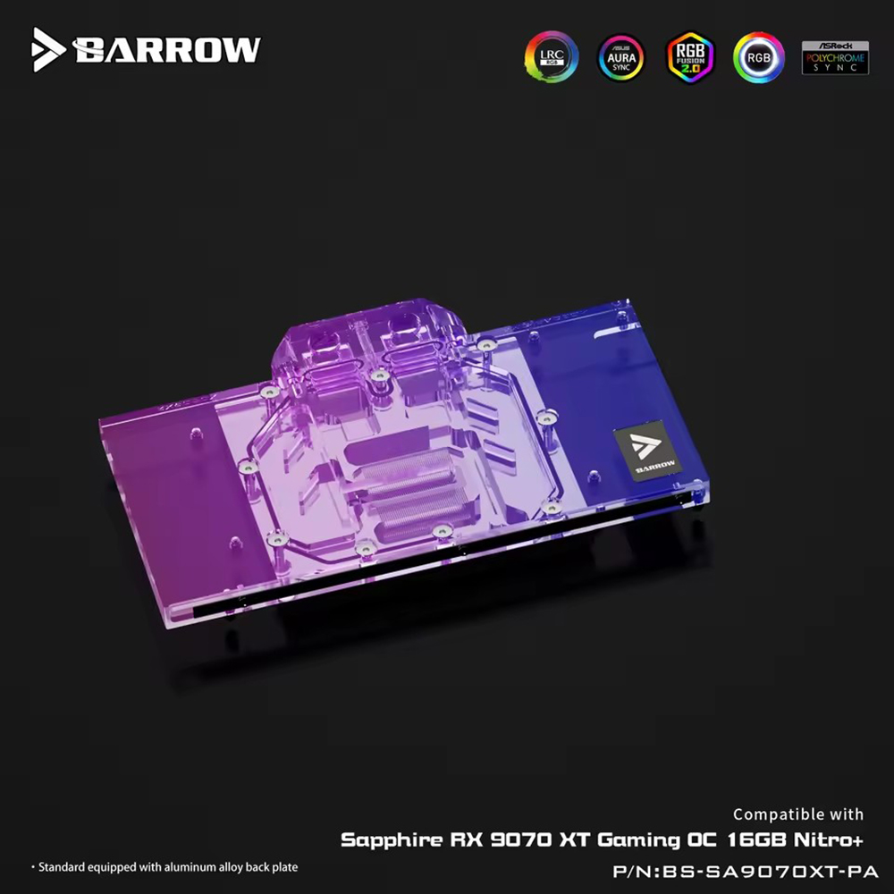 Barrow GPU bloque de agua para - Rx 9070 16Gb reseña y precio