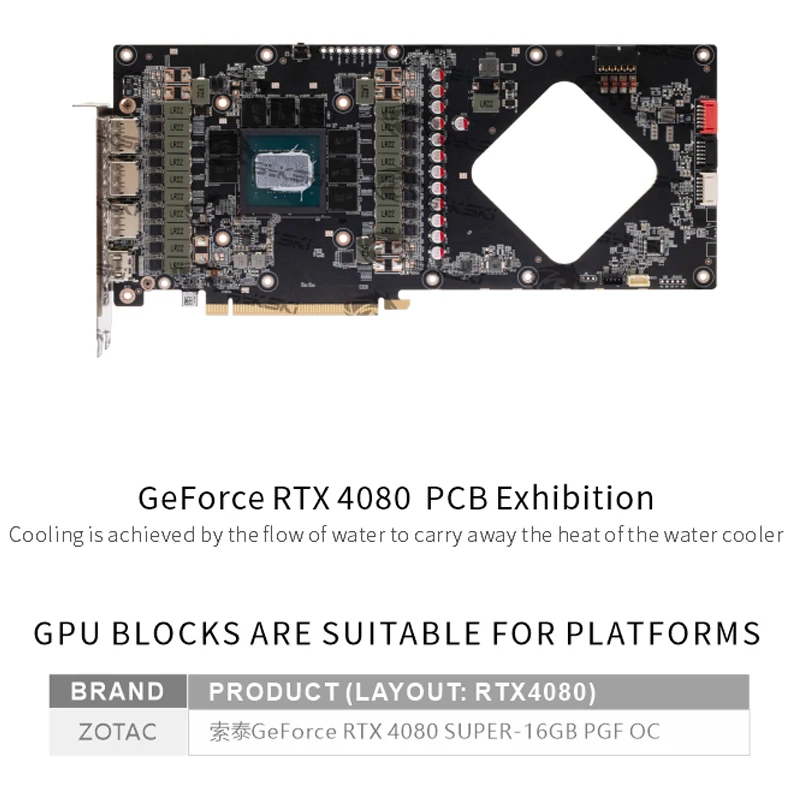 Bloque GPU Bykski para Zotac G - Rtx 4080 Super 16Gb reseña y precio