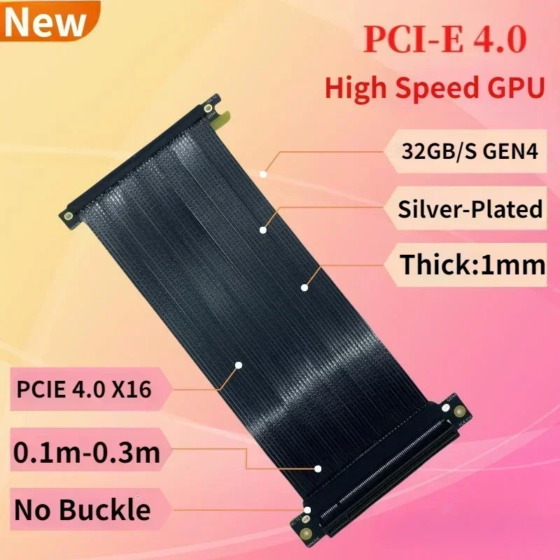Cable de extensión de tarjeta  - Itx Gpu Riser Pcie 4.0 16X reseña y precio