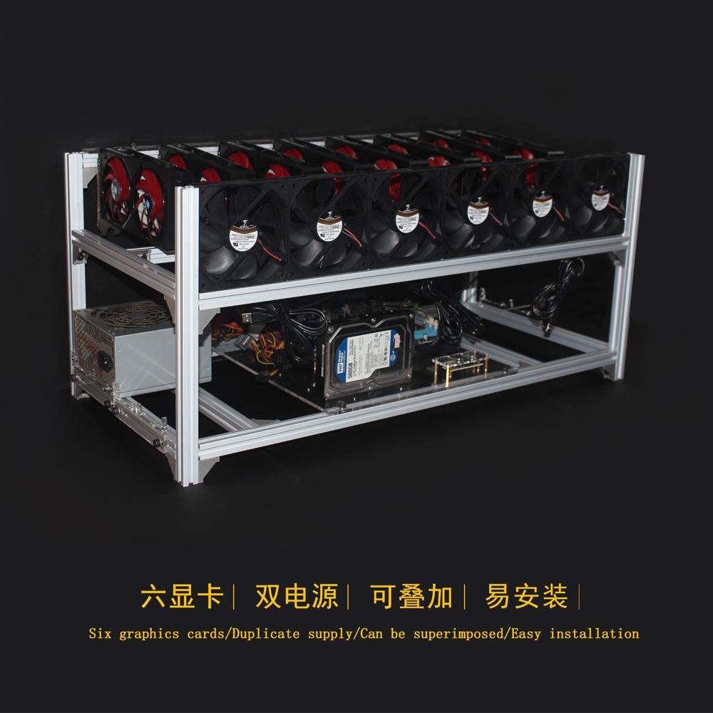 6 8 12 19 GPU Miner Mining Rig - Gpu Mining Rig Frame 8 Gpu reseña y precio
