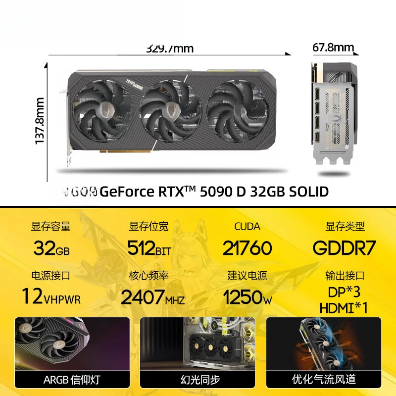 GeForce RTX 5090 D 32GB SOLID, - Rtx 5090 32Gb reseña y precio