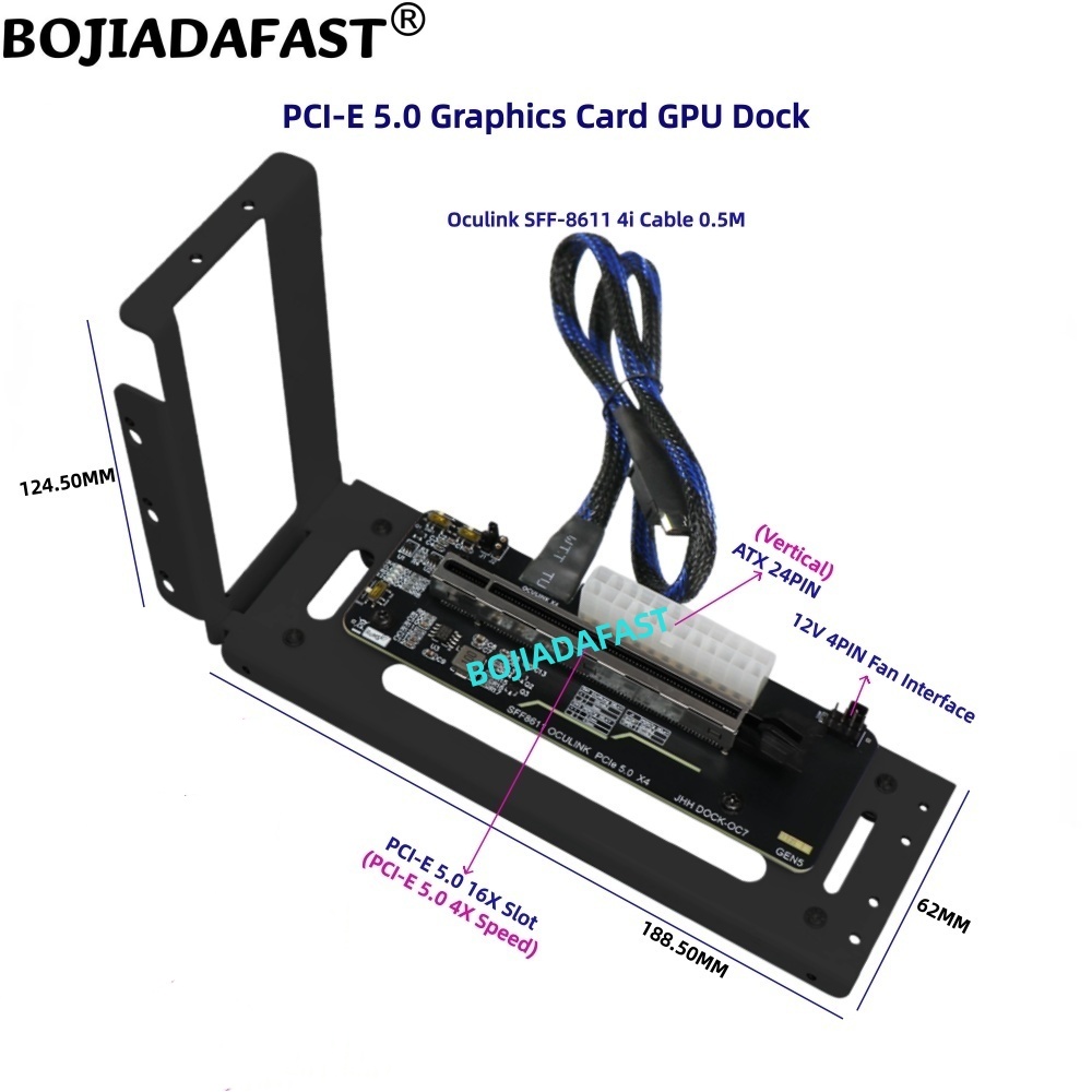 Tarjeta Adaptadora PCI-E 5.0 1 - Pcie 5.0 Gpu Riser Cable reseña y precio