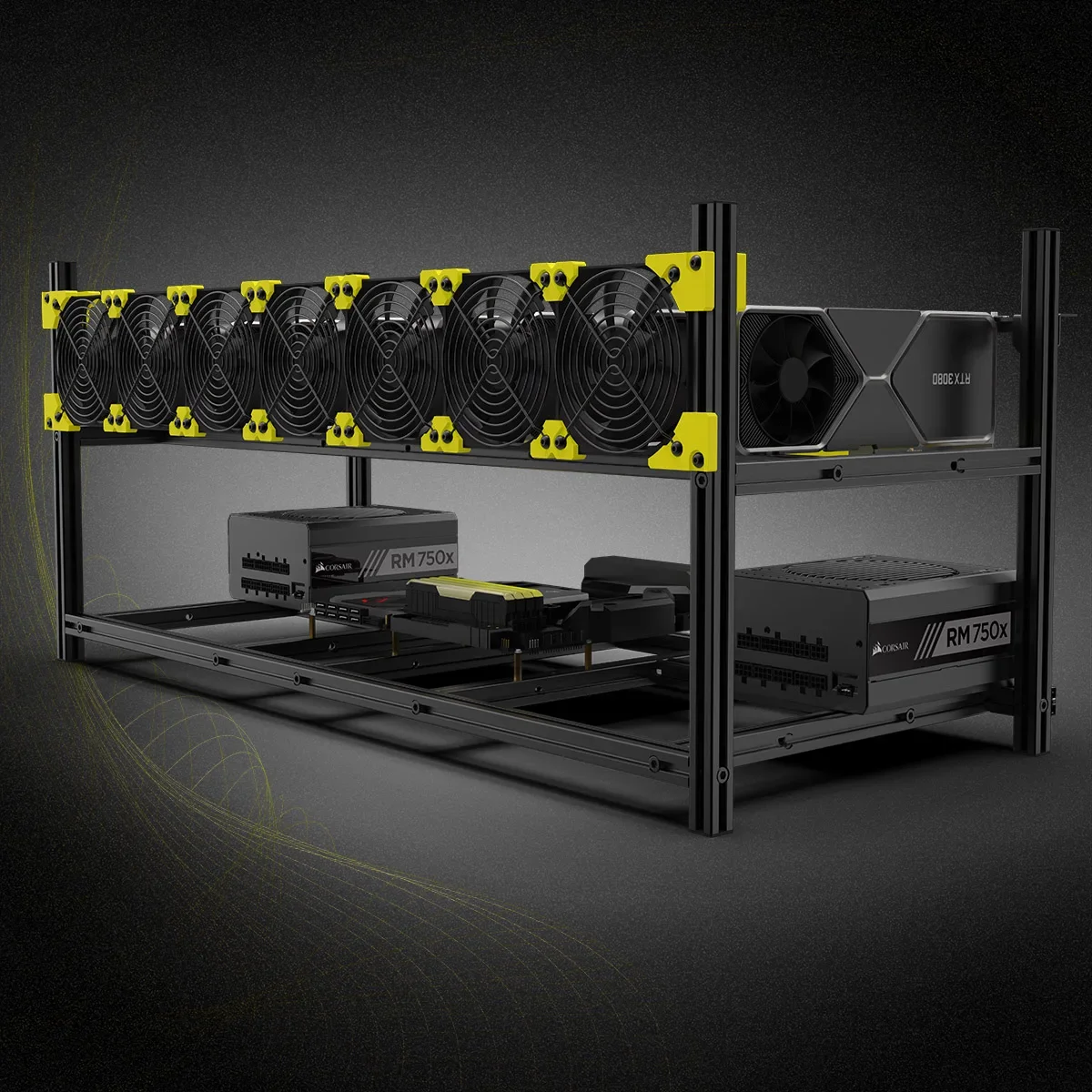 1 unidad de estructura de mine - Gpu Mining Rig Frame 8 Gpu reseña y precio