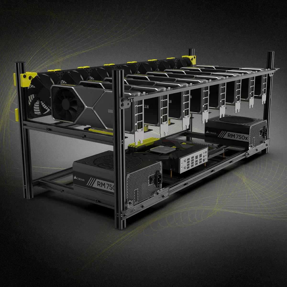 1 unidad de estructura de mine - Gpu Mining Rig Frame 8 Gpu reseña y precio