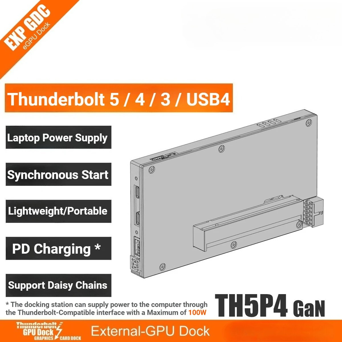 Tarjeta Gráfica Externa TH5P4G - Gpu External Dock Egpu Thunderbolt 4 reseña y precio